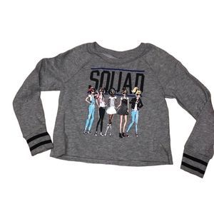 Justice crop sweatshirt size 6